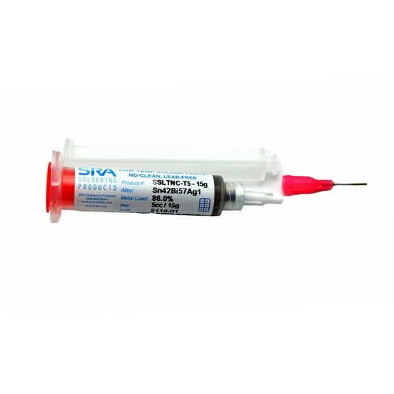 SRA Low Temperature Lead Free Solder Paste T5 - 15 Grams