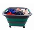 thumbnail image 4 of SAMMART Collapsible Plastic Laundry Basket with Wheels 39L (10.3 Gallons) -Foldable Pop Up Storage Container for Laundry, Camping & Home, 4 of 7