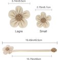 thumbnail image 5 of Juego de 2 alzapaños magnéticos para cortinas con hebillas, alzapaños magnéticos anchos con diseño de girasoles y trenzas de lino, accesorio decorativo para el hogar, 5 of 5