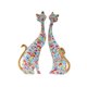 thumbnail image 2 of Estatuilla de gato de 2 piezas, estatua de Animal, decoración de centro de mesa decorativa de resina para armario, escultura elegante colori Estilo A BLESIY Estatuilla de gato, 2 of 8
