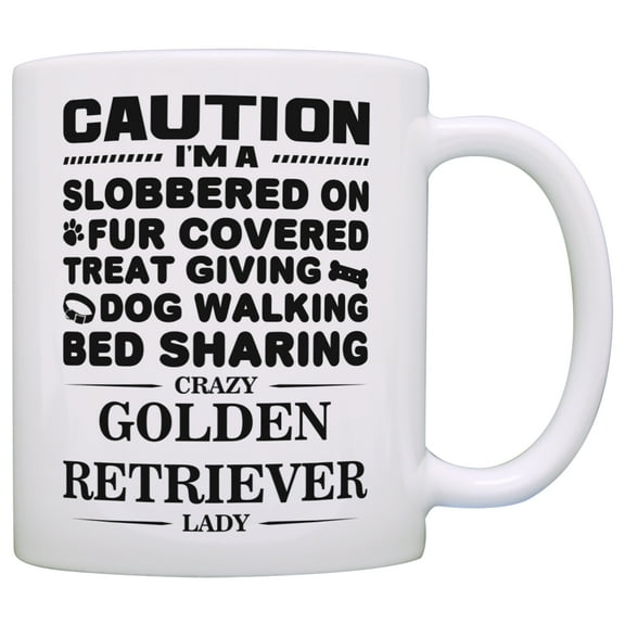 ThisWear Dog Lover Gifts for Women Crazy Golden Retriever Lady Dog Mom Owner 11 ounce Coffee Mug
