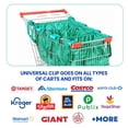 thumbnail image 5 of Handy Sandy 3-Pack Reusable Shopping Bags with Cart Clips and Pockets, Eco-Friendly Grocery Tote Organizer, Foldable, Washable, 40 lb Capacity, Patent- Green, 5 of 7