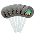 thumbnail image 1 of Wolf Mountain Optical Illusion Cupcake Picks Toppers Decoration Set of 6, 1 of 6