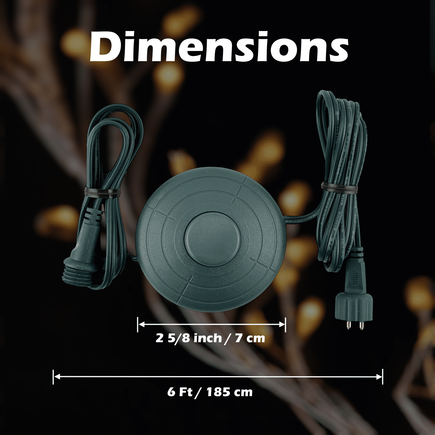 Goodsby Lights Mode Power Cord for Christmas X-Mas Tree Lights, Holiday Lighting, LED String Light 1/2in TS-LU6W TS-LU13W TS-8W29V TS-13W29V TS-18W28V TS-20WL12V TS-26W29V TS-48W29V (8 Light Modes)