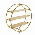thumbnail image 3 of Balsa Circle 20.5" Round Metal 3 - Tier Wedding Pedestal Dessert Stand , Gold, 3 of 8