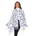 thumbnail image 3 of FORMRS Womens Scarf Winter Soft Long Big Warm Shawls Wrap Tassel Scarves, Watercolor Lavender Pattern, 3 of 9