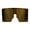 gold brown, variant on Extra Large Face Mask Color Mirror Futuristic Sunglasses Gold Brown Mirror