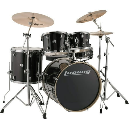 - Ludwig LCEE22016 Element Evolution 5-piece Drum Set - Black Sparkle Finish