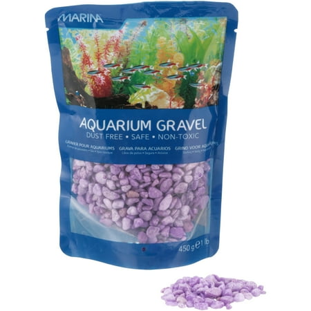 Marina Decorative Aquarium Gravel, Purple, 1-Pound Bag