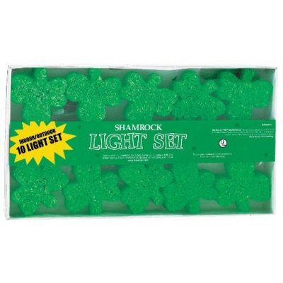 Amscan Green Shamrock Patio String Lights 1 Pc 9ft 11ft Total