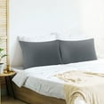 thumbnail image 3 of Unique Bargains 2Pc Breathable Zipper Closure Pillowcases Dark Gray King, 3 of 8