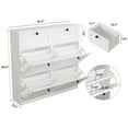 thumbnail image 7 of Richya White Shoe Cabinets with 4 Flip Drawers and 2 Drawers for Narrow Entryway,Living Room,Bedroom, 7 of 7