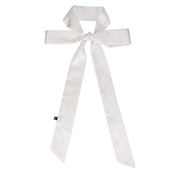 Uxcell Stylish Ribbon Scarf, Solid Color Skinny Scarf Pure Long Neckerchief Silk Satin Belts for Women Men Grey