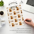 thumbnail image 5 of Plastic Clipboard Acrylic Hanging Clip Board with silver Low Profile Office School Supplies 12.5x9 Cute Cartoon Playful Tiger, 5 of 9