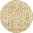 thumbnail image 1 of Ahgly Company Indoor Round Abstract Brown Gold Abstract Area Rugs, 4' Round, 1 of 6