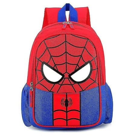 (Spider Man - Blue) Kids Superhero Backpack Spiderman Superman School ...