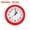 Red, variant on Uxcell 8 Inch Wall Clock, Quartz Battery Operated Silent Non-Ticking Round Wall Clocks, White