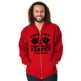 thumbnail image 3 of This Guy Worlds Greatest Farter Funny Men's Big & Tall Graphic Zip Up Hoodie Brisco Brands 2X, 3 of 5