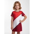thumbnail image 5 of Girls Active Simple Short Sleeve Summer Dress Casual Fit Crewneck Casual Dress for Young Girls Age 5-13, 5 of 6