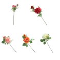 thumbnail image 4 of Flores artificiales Injueey 6 piezas tela decorativa Rosa rojo, 4 of 6