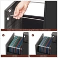 thumbnail image 2 of VASAGLE File Cabinet, Mobile Filing Cabinet with Wheels, 2 Drawers, Open Shelf, for A4, Letter Size, Hanging File Folders, Charcoal Gray and Black, 2 of 9