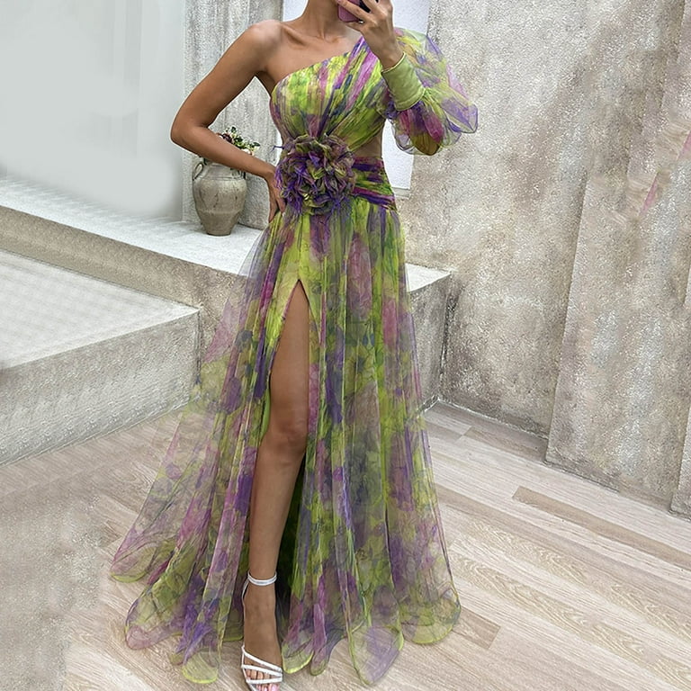 Elegant Print Patchwork O Neck A Line Dresses Elegant Print Patchwork O Neck A Line Dresses