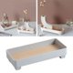 thumbnail image 2 of Bandeja de almacenamiento decorativa Bandeja decorativa Bandeja de servicio para baño y cocina Escritorio gris rectangular, 2 of 9
