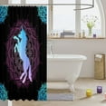 thumbnail image 3 of Paris Shower Curtain Eiffel Tower Musical Notes Bathroom Curtain for Kids Women Couple Bathroom Decor Beauty Butterfly Flowers Waterproof Curtain Purple Romantic Bath Curtain,12 Hooks,72"Wx72"L, 3 of 6
