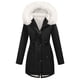 thumbnail image 2 of AUNVITO Women's Winter Parka Fleece Lined Hooded Drawstring Windproof Casual Warm Coat, 2 of 9