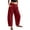 Red, variant on TEAJOPSUU Women's Ankle Pants High Waist Cropped Barrel Pants Pleated Front Button Closure Side Pockets Casual Trousers for Everyday Vacation Pink