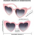 thumbnail image 4 of FEISEDY Vintage Heart Shaped Sunglasses Women Stylish Love Eyeglasses B2421-P1, 4 of 14