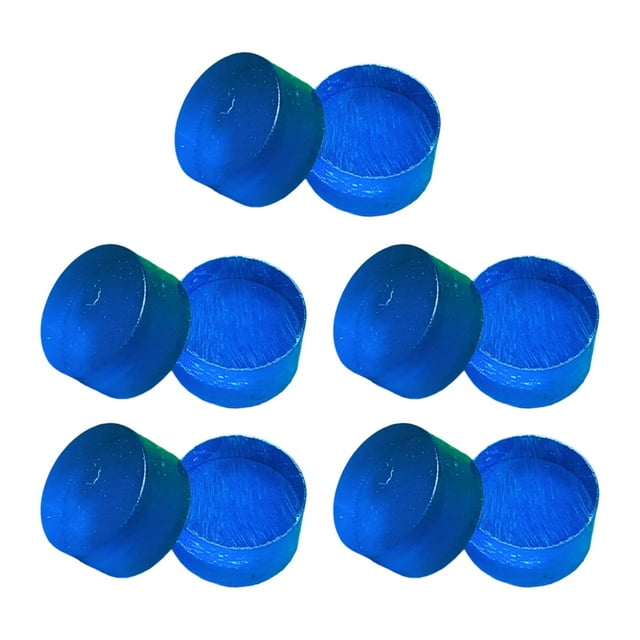 10 puntas de taco de billar transparentes para salto y salto, ligeras, profesionales, de repuesto, accesorios para cañas de billar para deportes azul