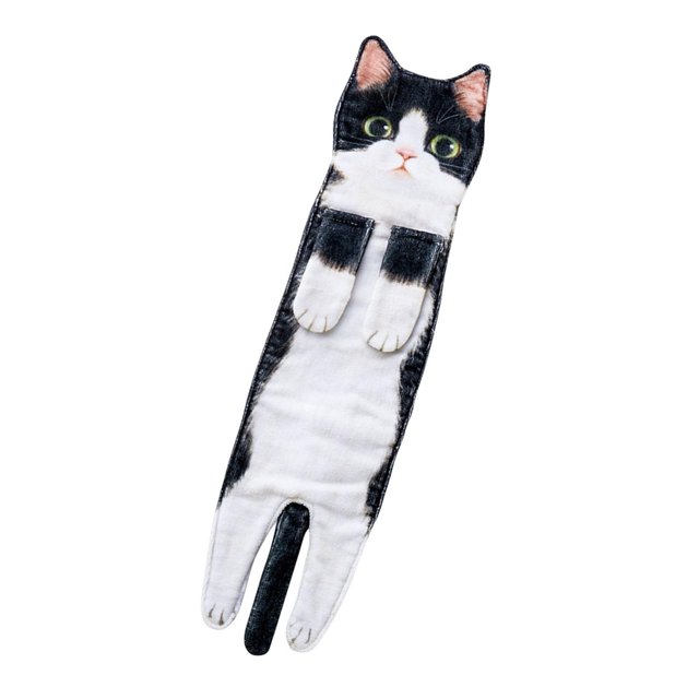 Toystoory Gato multiusos Toallas de mano divertidas Secado de manos Absorbente Secado Suministros de limpieza para el hogar Tipo C