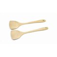 thumbnail image 4 of 2Pc Set Cooking Spoon Spatula Wooden Wok Cooking Utensils Kitchen Handcrafted, 4 of 5