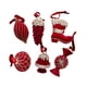 thumbnail image 4 of 6 piezas de adornos colgantes navideños de piña de caramelo, botas reutilizables, colgantes Rojo, 4 of 9