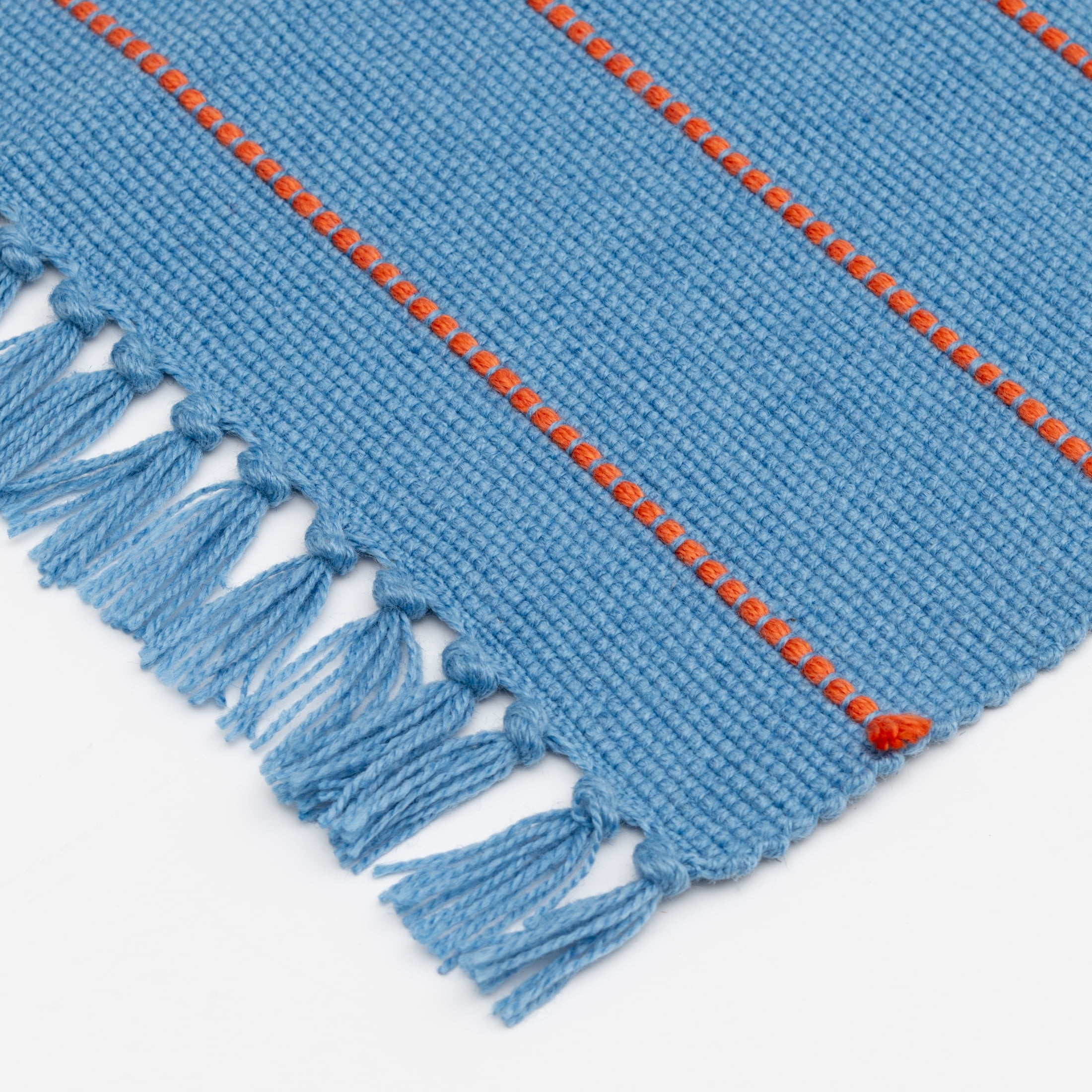 Mainstays by Becky G. & Alejandra Indoor/Outdoor Layering Rug, Blue Stripe, 24" x 36"