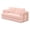 Pink, variant on 79.5" Convertible Sofa Bed,Folding Sleeper Sofa Couch Bed with Fixed-Shape Frame,Corduroy Fold Out Sleeper Loveseat for Living Room,Bedroom,Apartment,Pink