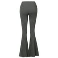 thumbnail image 3 of SSOULM Women's Stretchy Wide Leg High Waist Bell Bottom Flare Pants With Plus Size, 3 of 3
