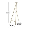 thumbnail image 5 of DecMode 20" x 53" Gold Metal Tall Adjustable Floor 3 Tier Easel with Bow Top, 1-Piece, 5 of 13