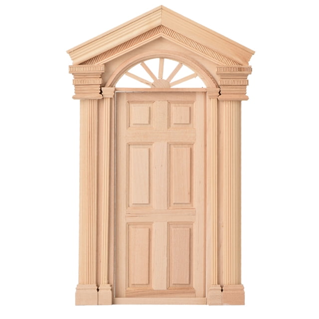 Puerta de madera en miniatura Puertas de madera Muebles de casa Muebles de casa de muñecas Muebles de casa de muñecas Accesorios de casa de muñecas Casa de muñecas en miniatura ANGGREK Otros
