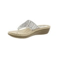 thumbnail image 2 of Cliffs By White Mountain Cienna Women's Thong Sandals Color: White Fabric Size: 8.5, 2 of 4