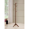 thumbnail image 1 of Benzara BM159261 Sturdy Metal Coat Rack with Six Pegs, Brown, 1 of 1