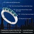 thumbnail image 2 of Gem Stone King 1.10 Cttw London Blue Topaz 5-Stone Wedding Anniversary Band Ring for Women | 925 Sterling Silver | Gemstone Birthstone | Wedding Engagement Anniversary Promise Ring for Women | Size 8, 2 of 4