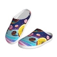 thumbnail image 2 of KLL Space Colorful Donut Pattern Adult Unisex Cozy Slippers,Fuzzy Slip-on Slippers TPR Sole Slippers Comfort Plush Home Footwear for Indoor & Outdoor-8, 2 of 7
