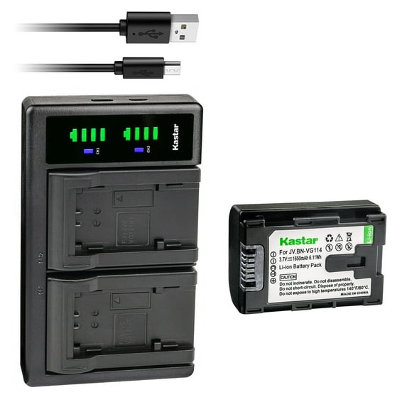 Kastar 1-Pack Battery and LTD2 USB Charger Replacement for JVC Everio GZ-HM960, Everio GZ-HM965, Everio GZ-HM970, Everio GZ-HM980, Everio GZ-HM990, Everio GZ-MG680, GZ-MG750 GZ-MG750AU GZ-MG750AUC