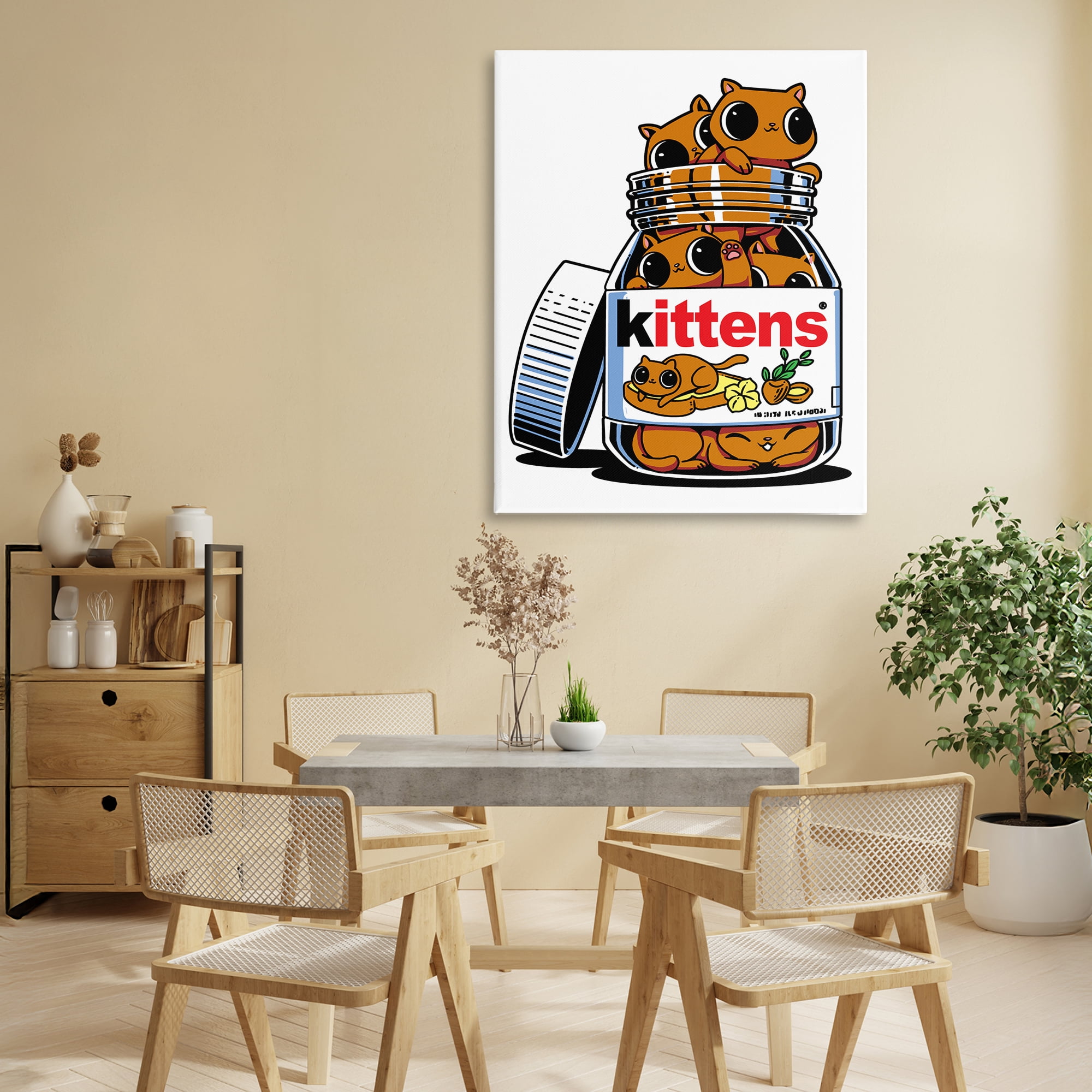 Stupell Industries Hazelnut Spread Cats Canvas Wall Art, design by Tobe Fonseca