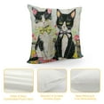 thumbnail image 4 of Wuche  Cat Pillow Cover,Funny Cute Cats Love Watercolor Design Cushion Covers Home Decorative Throw Pillowcases, 4 of 5
