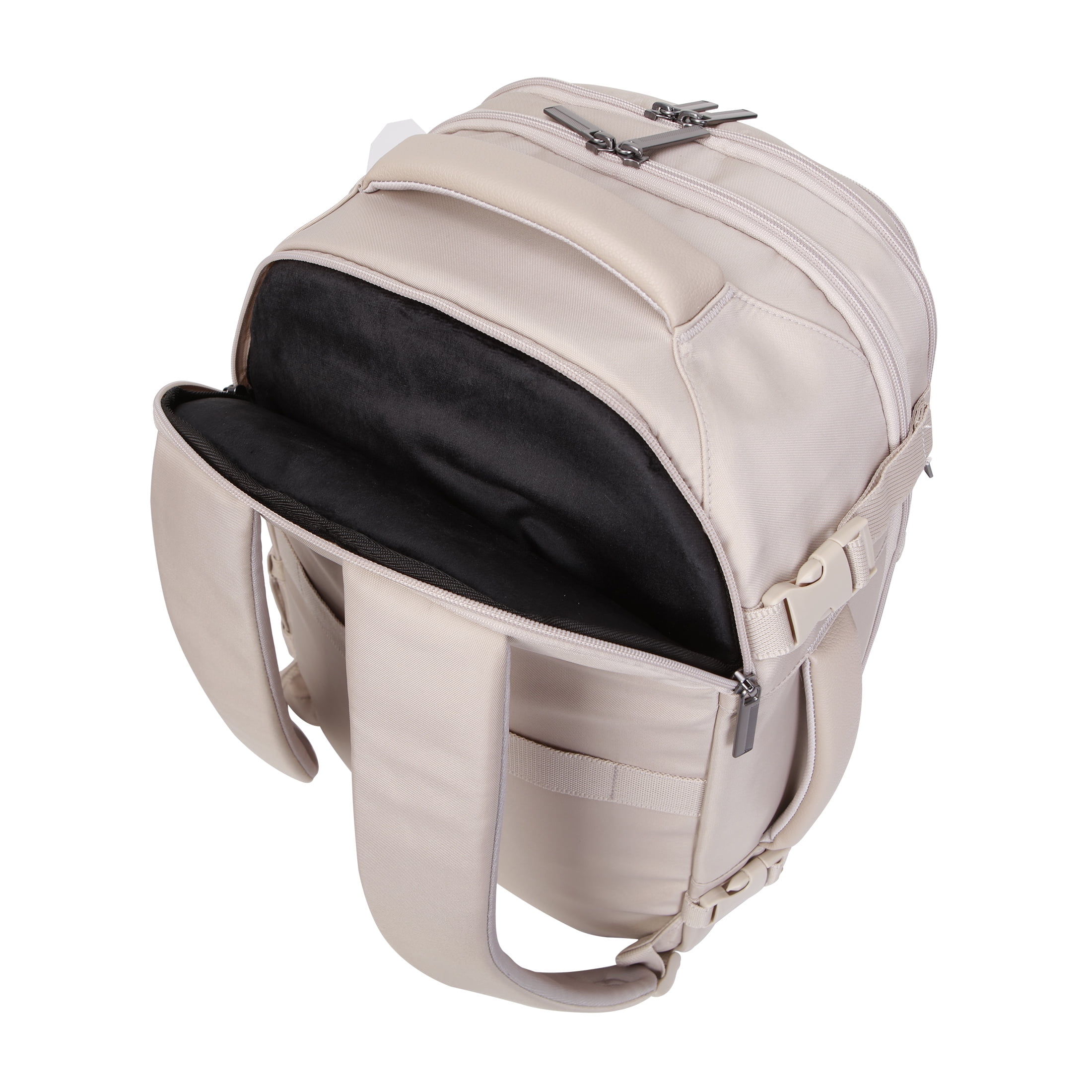 btL 18-inch Nylon Travel Backpack with 15-inch Laptop Sleeve, Taupe
