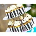 thumbnail image 4 of Striped Cupcake Liners,100 Count Papers Baking Cups,Cupcake Liners Supplies for Candy,QZS Chocolate,Muffin,Baking Use,Black and White Stripes, 4 of 6