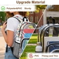 thumbnail image 6 of ZIATUBLES Clear Backpack Heavy Duty 17 Inch, Fabric & PVC Transparent Bag with Front & Side Pockets, See Through Backpack for School Work Security Travel, 6 of 7